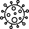Image of a virus to represent Covid-19