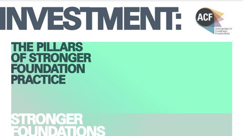 Investment: the pillars of stronger foundation practice report cover